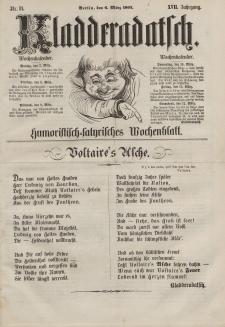 Kladderadatsch, 17. Jahrgang, 6. März 1864, Nr. 11