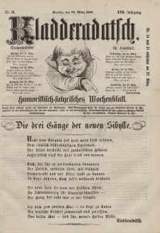 Kladderadatsch, 17. Jahrgang, 20. März 1864, Nr. 13