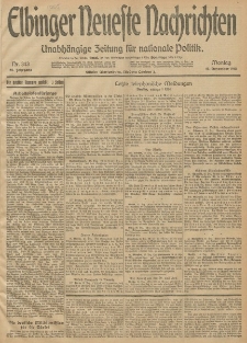 Elbinger Neueste Nachrichten, Nr. 343 Montag 15 Dezember 1913 65. Jahrgang
