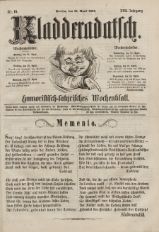 Kladderadatsch, 17. Jahrgang, 24. April 1864, Nr. 19