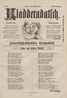 Kladderadatsch, 17. Jahrgang, 8. Mai 1864, Nr. 21