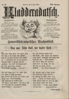 Kladderadatsch, 17. Jahrgang, 5. Juni 1864, Nr. 26