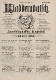 Kladderadatsch, 17. Jahrgang, 12. Juni 1864, Nr. 27