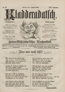 Kladderadatsch, 17. Jahrgang, 7. August 1864, Nr. 36