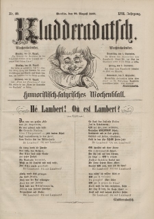 Kladderadatsch, 17. Jahrgang, 28. August 1864, Nr. 40