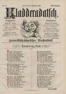 Kladderadatsch, 17. Jahrgang, 4. September 1864, Nr. 41