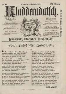 Kladderadatsch, 17. Jahrgang, 18. September 1864, Nr. 43