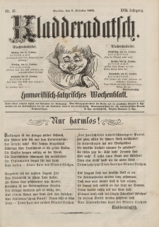 Kladderadatsch, 17. Jahrgang, 9. Oktober 1864, Nr. 47