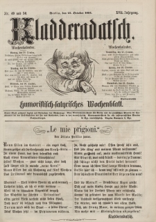 Kladderadatsch, 17. Jahrgang, 23. Oktober 1864, Nr. 49/50
