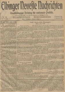Elbinger Neueste Nachrichten, Nr. 346 Donnerstag 18 Dezember 1913 65. Jahrgang
