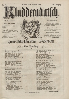Kladderadatsch, 17. Jahrgang, 4. Dezember 1864, Nr. 56