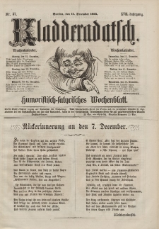 Kladderadatsch, 17. Jahrgang, 11. Dezember 1864, Nr. 57