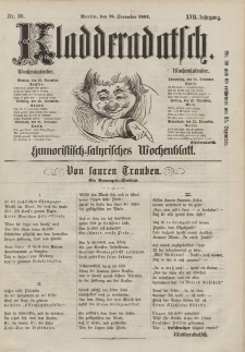 Kladderadatsch, 17. Jahrgang, 18. Dezember 1864, Nr. 58