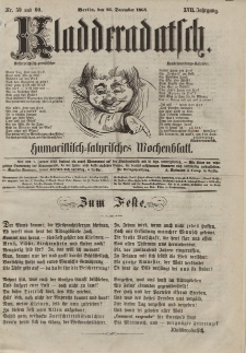 Kladderadatsch, 17. Jahrgang, 25. Dezember 1864, Nr. 59/60