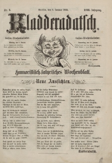Kladderadatsch, 18. Jahrgang, 8. Januar 1865, Nr. 2