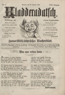 Kladderadatsch, 18. Jahrgang, 22. Januar 1865, Nr. 4