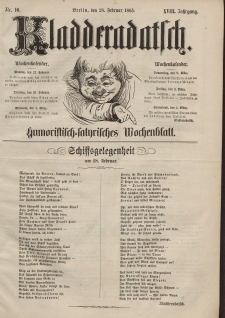 Kladderadatsch, 18. Jahrgang, 26. Februar 1865, Nr. 10