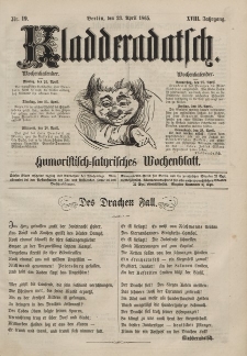 Kladderadatsch, 18. Jahrgang, 23. April 1865, Nr. 19