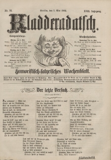 Kladderadatsch, 18. Jahrgang, 7. Mai 1865, Nr. 21