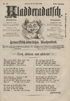 Kladderadatsch, 18. Jahrgang, 14. Mai 1865, Nr. 22