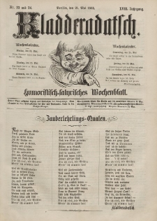 Kladderadatsch, 18. Jahrgang, 21. Mai 1865, Nr. 23/24