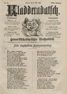 Kladderadatsch, 18. Jahrgang, 2. Juli 1865, Nr. 31