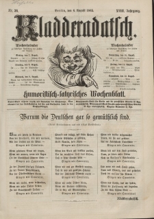 Kladderadatsch, 18. Jahrgang, 6. August 1865, Nr. 36