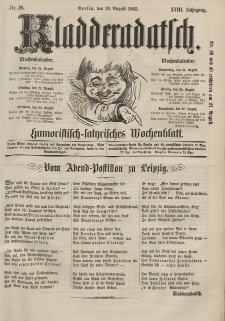 Kladderadatsch, 18. Jahrgang, 20. August 1865, Nr. 38