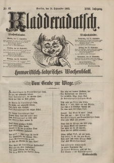 Kladderadatsch, 18. Jahrgang, 10. September 1865, Nr. 42