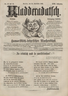 Kladderadatsch, 18. Jahrgang, 24. September 1865, Nr. 44/45