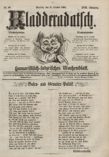 Kladderadatsch, 18. Jahrgang, 15. Oktober 1865, Nr. 48