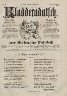 Kladderadatsch, 18. Jahrgang, 22. Oktober 1865, Nr. 49
