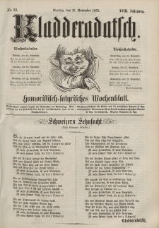 Kladderadatsch, 18. Jahrgang, 19. November 1865, Nr. 53
