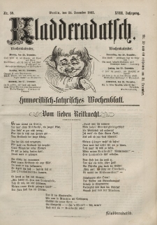 Kladderadatsch, 18. Jahrgang, 24. Dezember 1865, Nr. 58