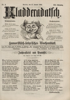 Kladderadatsch, 19. Jahrgang, 21. Januar 1866, Nr. 3