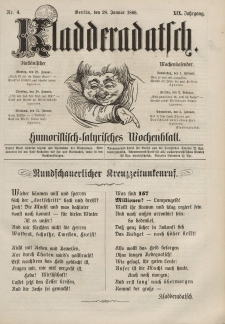 Kladderadatsch, 19. Jahrgang, 28. Januar 1866, Nr. 4