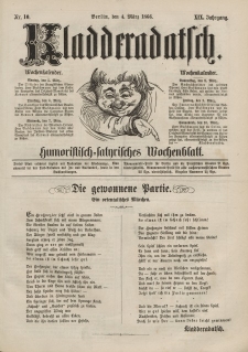 Kladderadatsch, 19. Jahrgang, 4. März 1866, Nr. 10