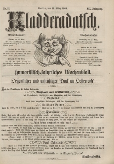 Kladderadatsch, 19. Jahrgang, 11. März 1866, Nr. 11