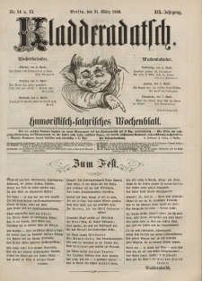 Kladderadatsch, 19. Jahrgang, 31. März 1866, Nr. 14/15