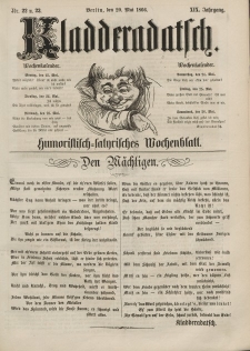 Kladderadatsch, 19. Jahrgang, 20. Mai 1866, Nr. 22/23