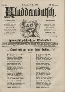 Kladderadatsch, 19. Jahrgang, 27. Mai 1866, Nr. 24