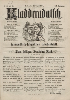 Kladderadatsch, 19. Jahrgang, 12. August 1866, Nr. 36/37