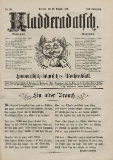 Kladderadatsch, 19. Jahrgang, 19. August 1866, Nr. 38