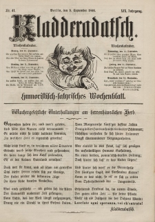 Kladderadatsch, 19. Jahrgang, 9. September 1866, Nr. 41