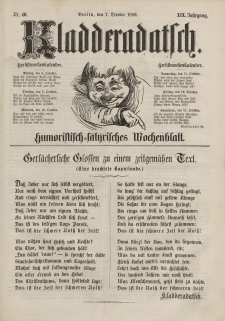 Kladderadatsch, 19. Jahrgang, 7. Oktober 1866, Nr. 46