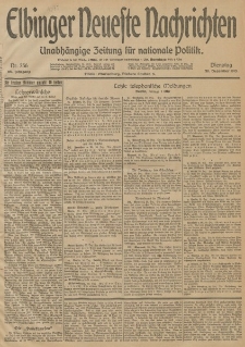 Elbinger Neueste Nachrichten, Nr. 356 Dienstag 30 Dezember 1913 65. Jahrgang