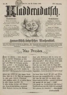 Kladderadatsch, 19. Jahrgang, 28. Oktober 1866, Nr. 49