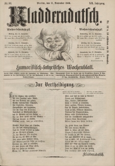 Kladderadatsch, 19. Jahrgang, 11. November 1866, Nr. 51