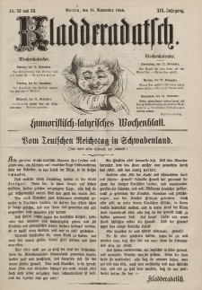 Kladderadatsch, 19. Jahrgang, 18. November 1866, Nr. 52/53