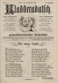 Kladderadatsch, 19. Jahrgang, 25. November 1866, Nr. 54